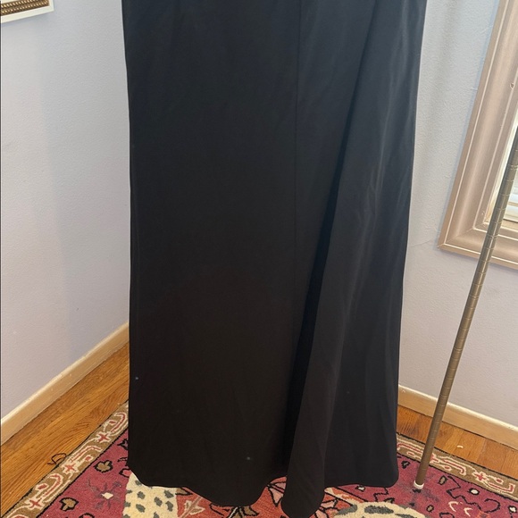 Betsy & Adam Size 14 Carmela Long Scuba Crepe Dress /Gown with Satin Bow - Picture 14 of 16